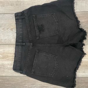 Black denim shorts. Size:3 Tags are still attached. Never worn.
